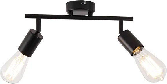 Модерен прожектор черен 2-светлина регулируем - Facil