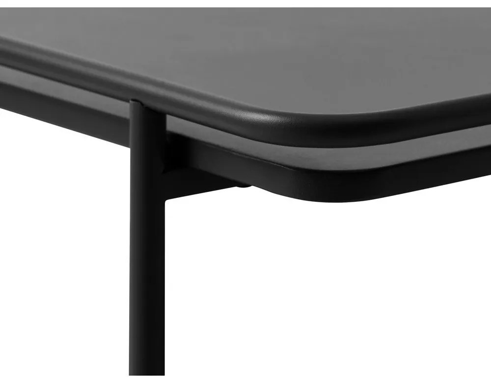 Черна метална масичка за кафе 75x75 cm Yuba – Unique Furniture