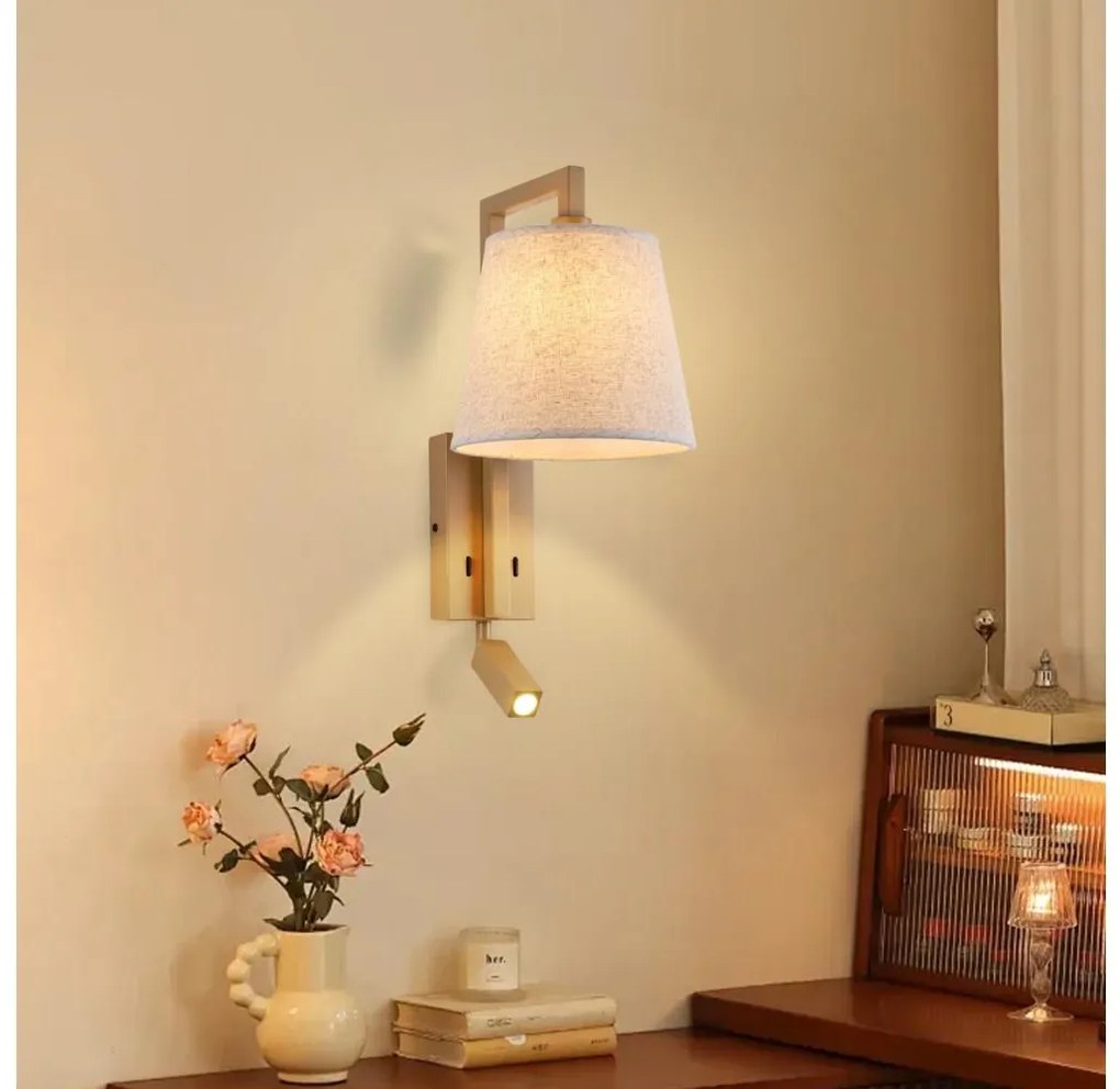 Brilagi - LED Аплик RAYA 1xE14/40W/230V + LED/3W лен/бежов