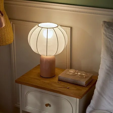 Настолна лампа atmosphera Tobie, Mетал, Розов, 33 cm