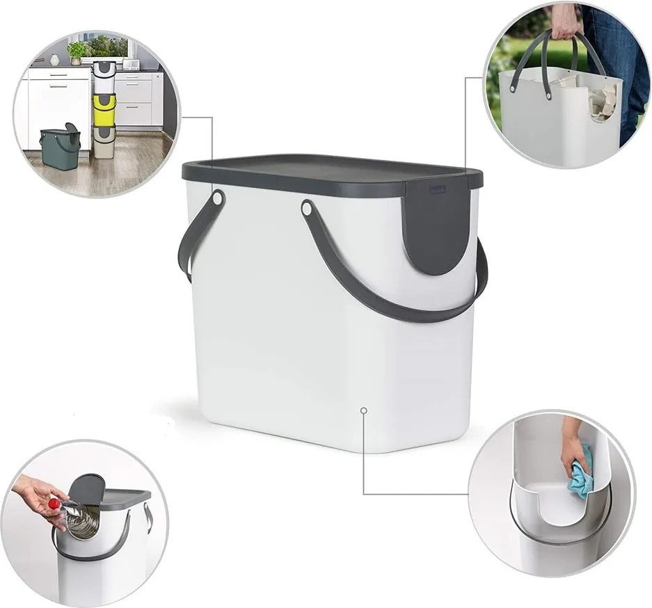 Кошче за отпадъци от рециклирана пластмаса 25 л Albula - Rotho