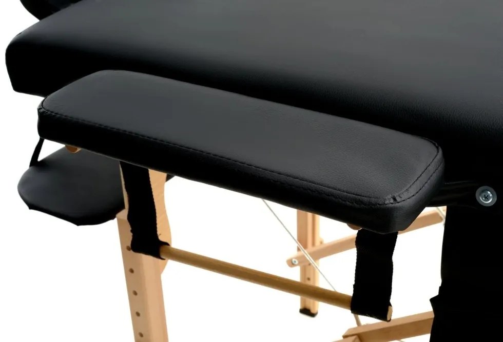 3-сегментна маса за масаж - дървена Бежово