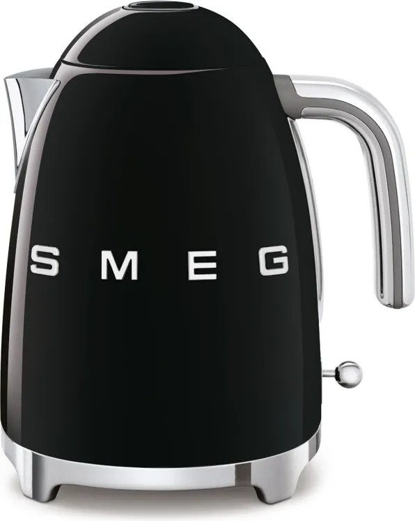 Електрическа кана SMEG KLF03BLEU, 2400 W, 1.7 л, 360° основа, Гланцово покритие, Черен