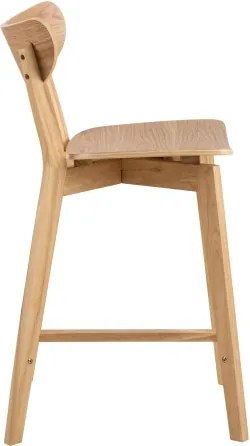 РОКСИ Естествен дъб - ДЪРВЕН ХОКЕР БАР СТОЛ 95 cm ЗА КУХНЯ ХОЛ РЕСТОРАНТ РЕТРО