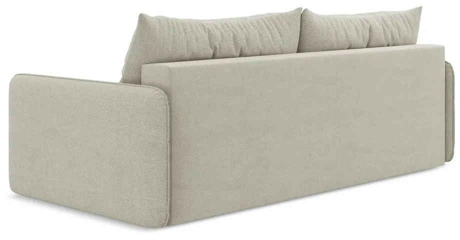 Кремав разтегателен диван с място за съхранение 216 cm Nanea – Makamii