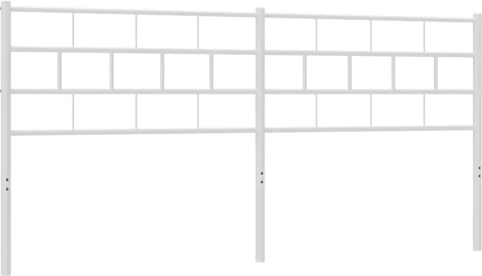 355744 vidaXL Метална резервна табла за легло, бяла, 180 см