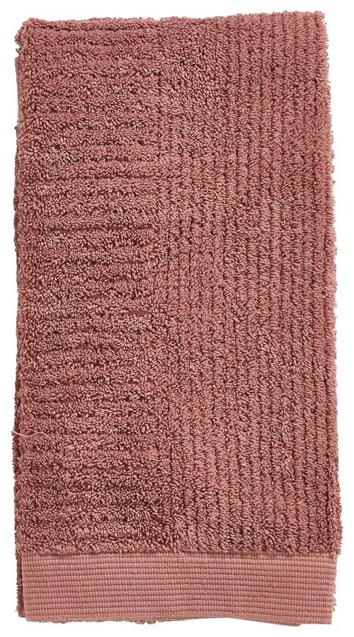 Светлочервена памучна кърпа от тери 50x100 cm Classic – Zone