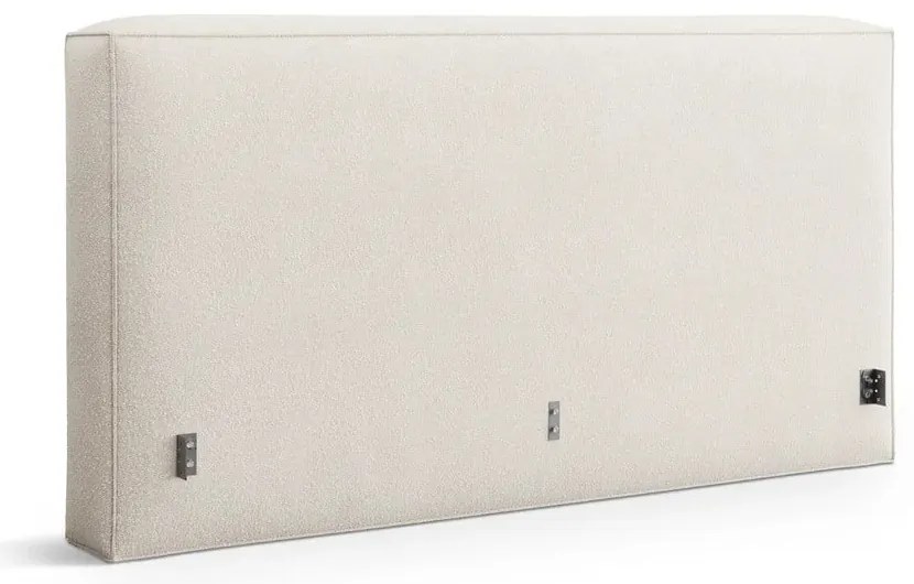 Кремаво двойно легло 180x200 cm тапицирано с място за съхранение с включена подматрачна рамка Simon Olivia – Micadoni