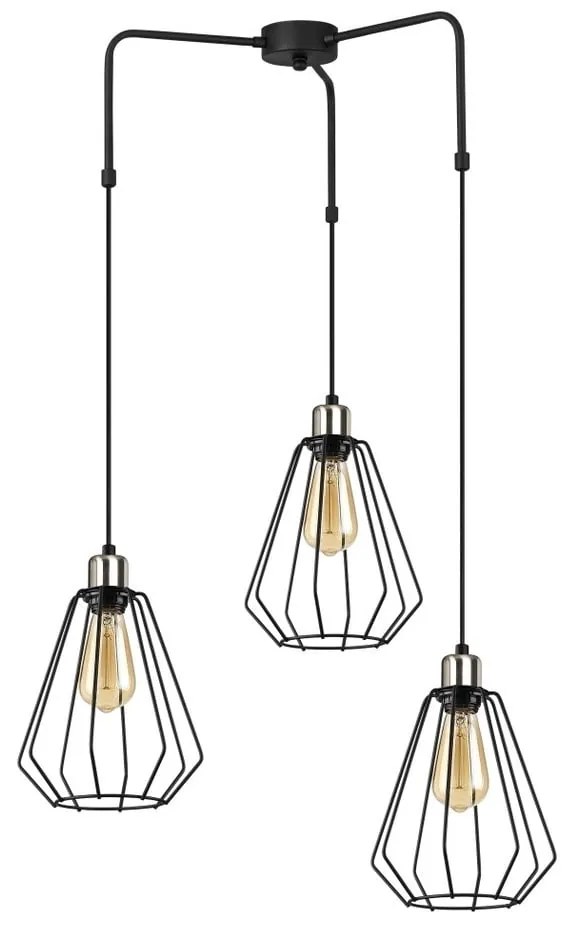 Черно метално висящо осветително тяло Opviq lights Mathaios - Opviq lights