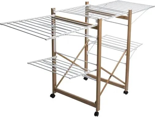 Сушилник за дрехи 5five Wood Effect с 4 колела, Метал Дървесен ефект, 27 m