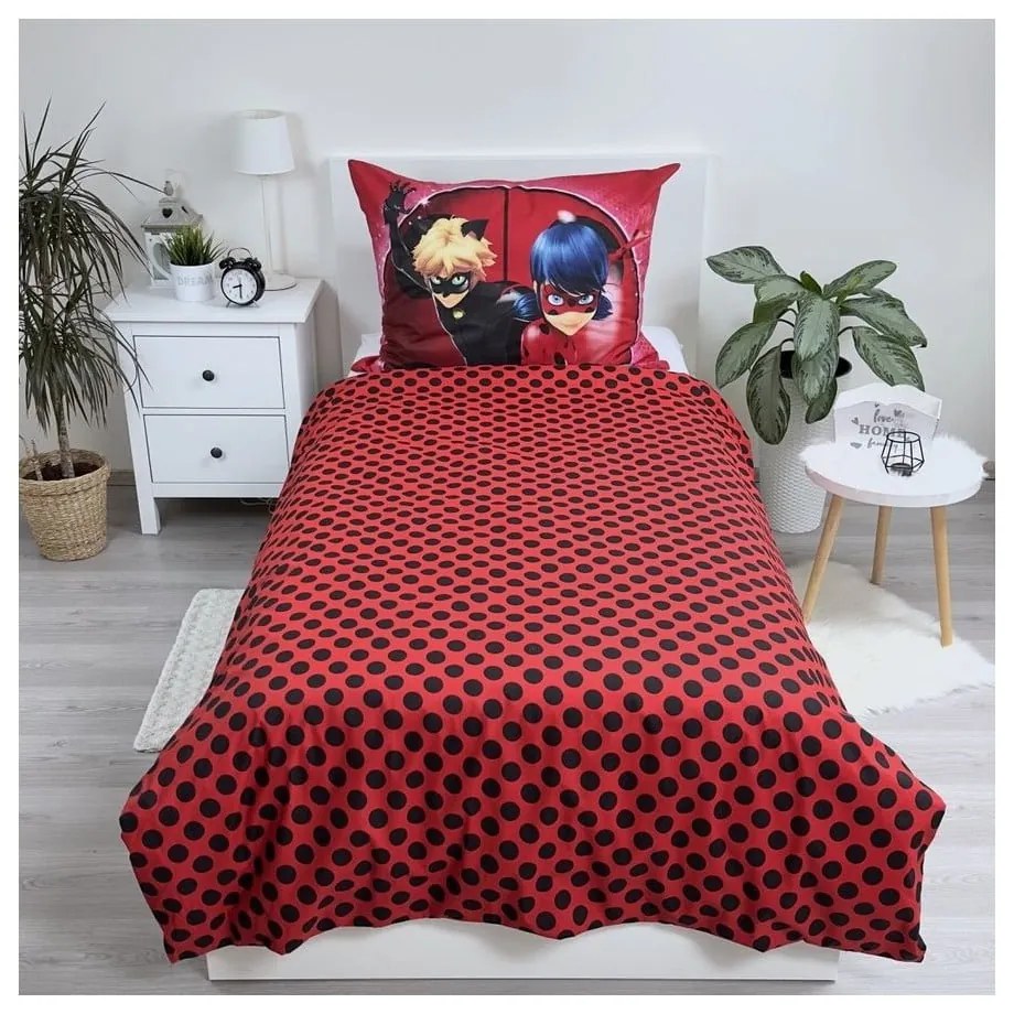 Единично памучно детско спално бельо 140x200 cm Miraculous – Jerry Fabrics