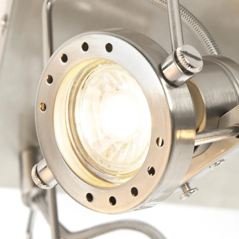 Индустриален прожектор стомана 4-светлина въртящ се и наклоняващ се - Suplux