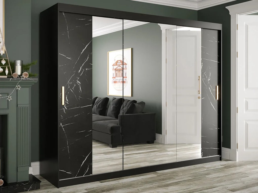 Гардероб Marmur Plus ΙΙ-Black marble