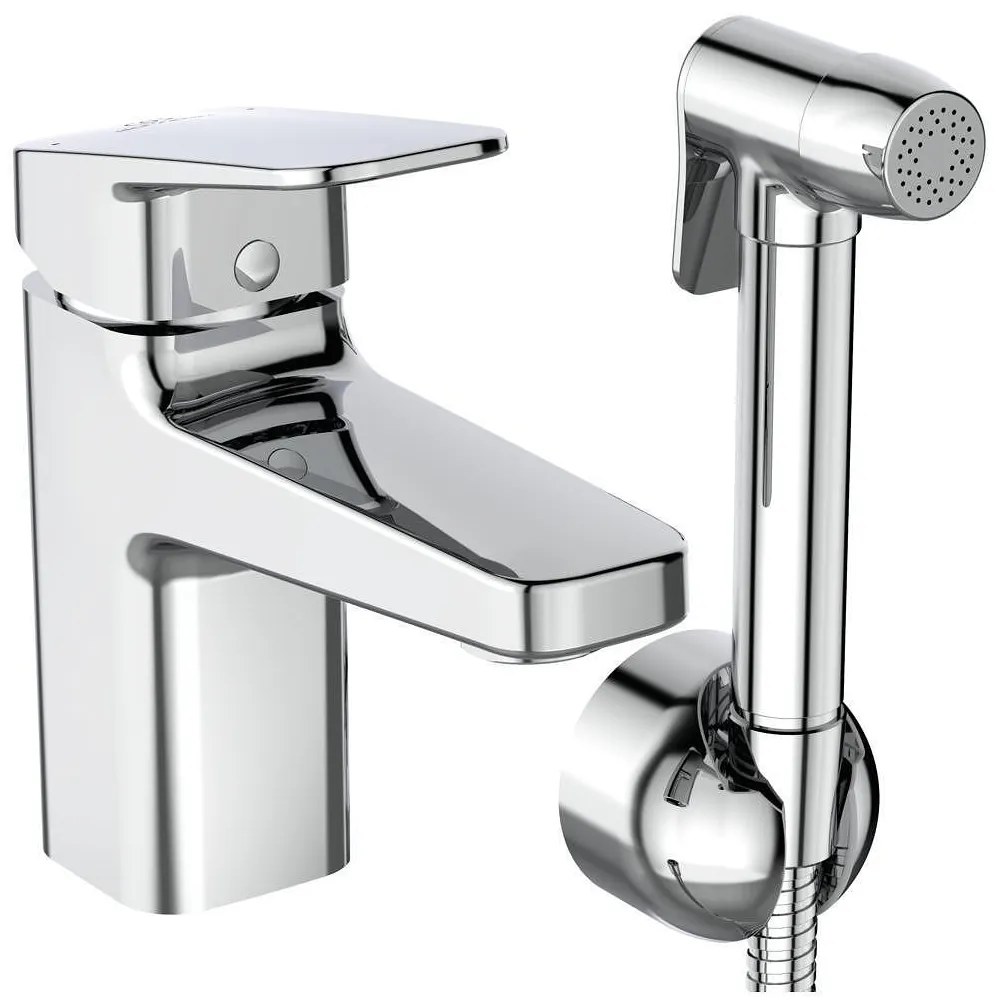 Стоящ смесител за умивалник H75 Ceraplan, BD231AA, с хигиеничен душ