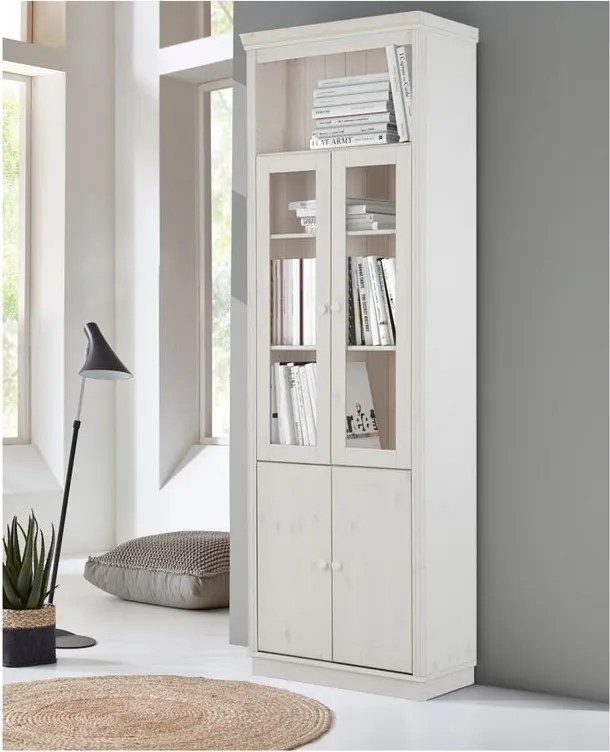 Бяла витрина от масивен бор 74x223 cm Anita – Støraa