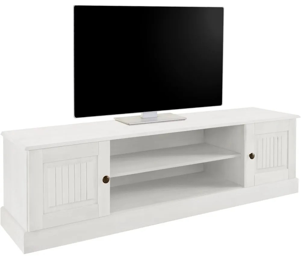 Бяла маса за телевизор от масивен бор 45x40 cm Mille – Støraa