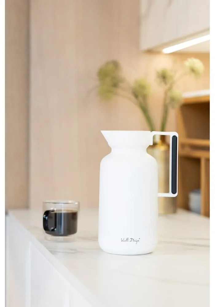 Бял термос 1 l Lungo – Vialli Design