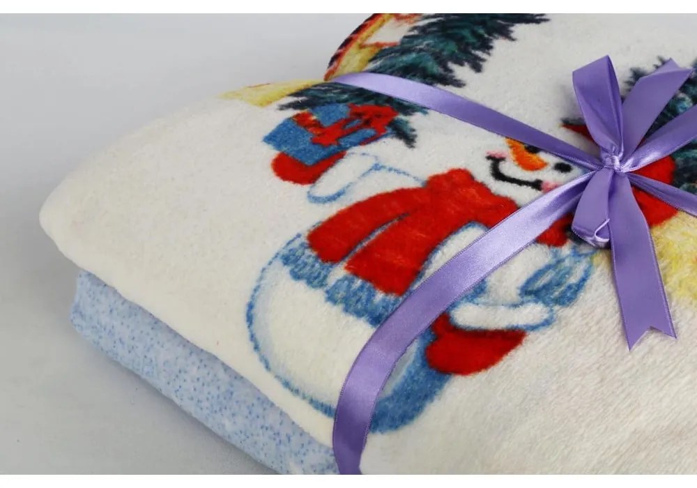 Одеяло с коледен мотив със смес от памук 150x200 cm – Mila Home