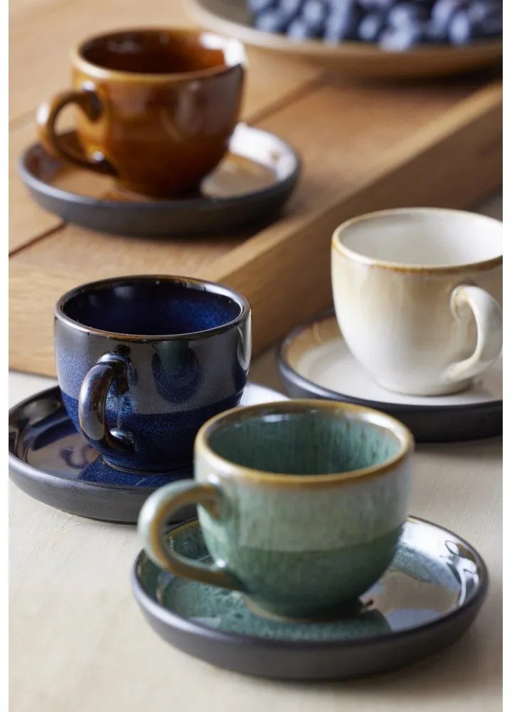 Керамична чаша за еспресо в кехлибарен цвят 70 ml Gastro Black/Amber – Bitz