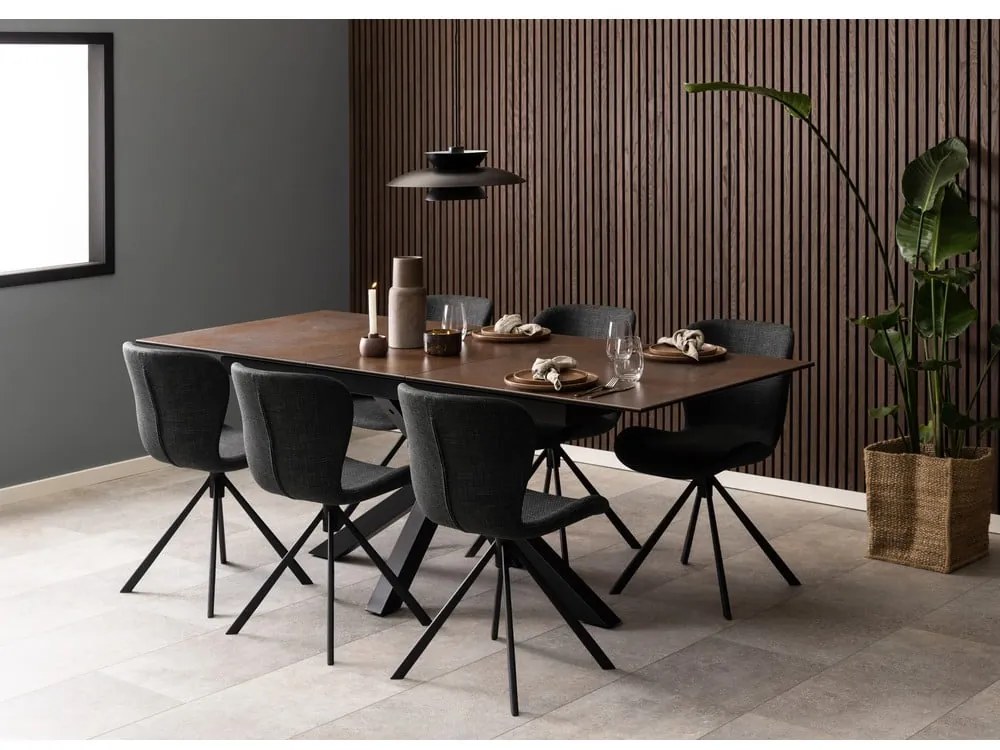 Тъмносиви трапезни столове в комплект от 2 броя Batilda - Actona