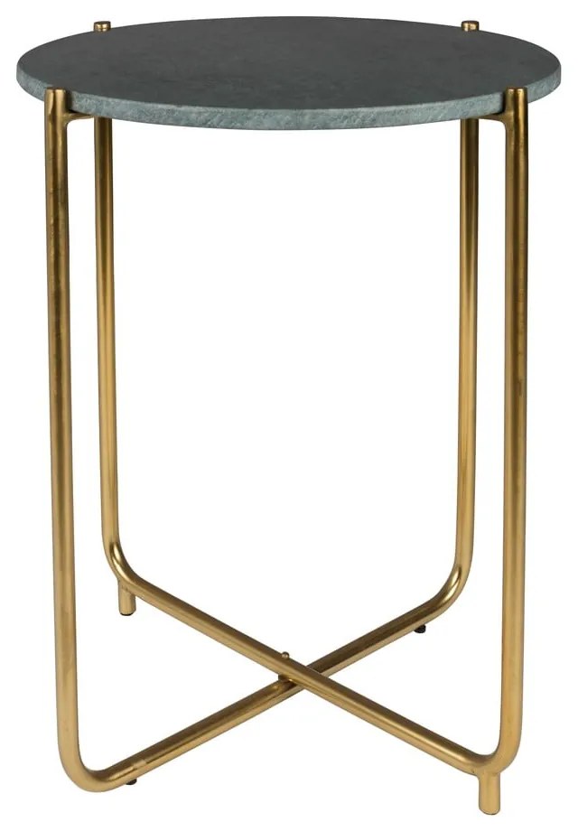 Зелена масичка за кафе с мраморен плот Timpa - White Label