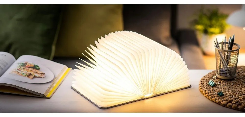 Сива светлинна декорация с USB Booklight – Gingko