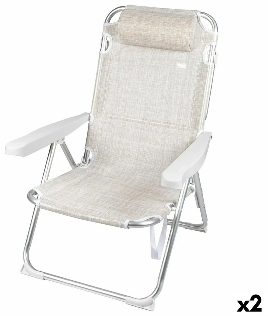 подплатен къмпинг стол Aktive Ibiza 48 x 90 x 60 cm (2 броя)