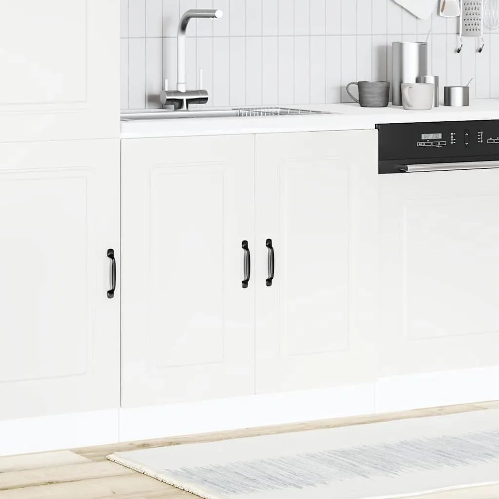 853447 vidaXL Шкаф за мивка, Kalmar, бял, 80x46x81,5 см, инженерно дърво