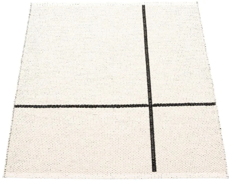 Черен килим за открито и закрито 70x90 cm Fred Black – Pappelina