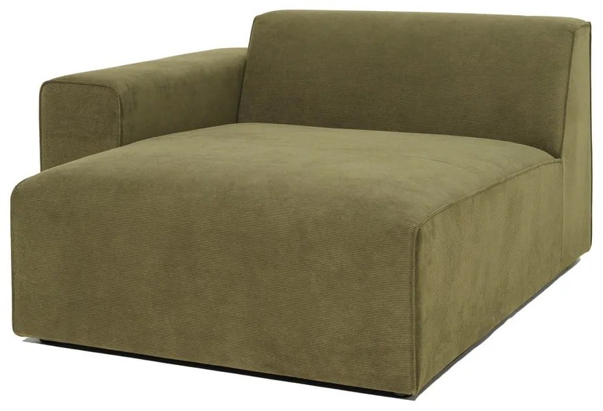 Модул за диван от зелен велур (ляв ъгъл) Sting - Scandic