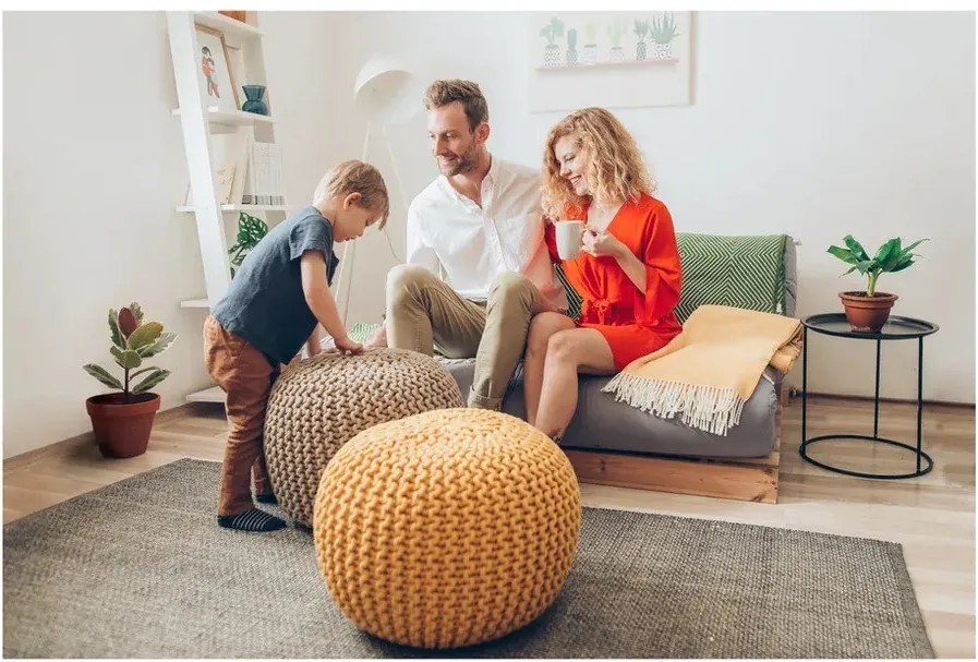 Сив и кафяв диван Jagger pouf - Bonami Essentials