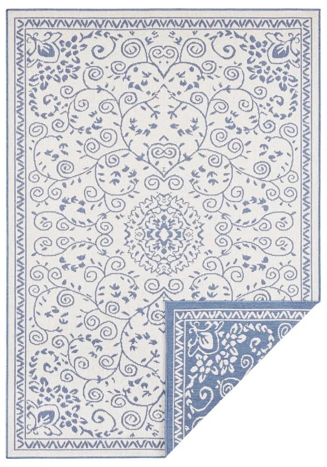 Синьо-кремав килим на открито , 200 x 290 cm Leyte - NORTHRUGS