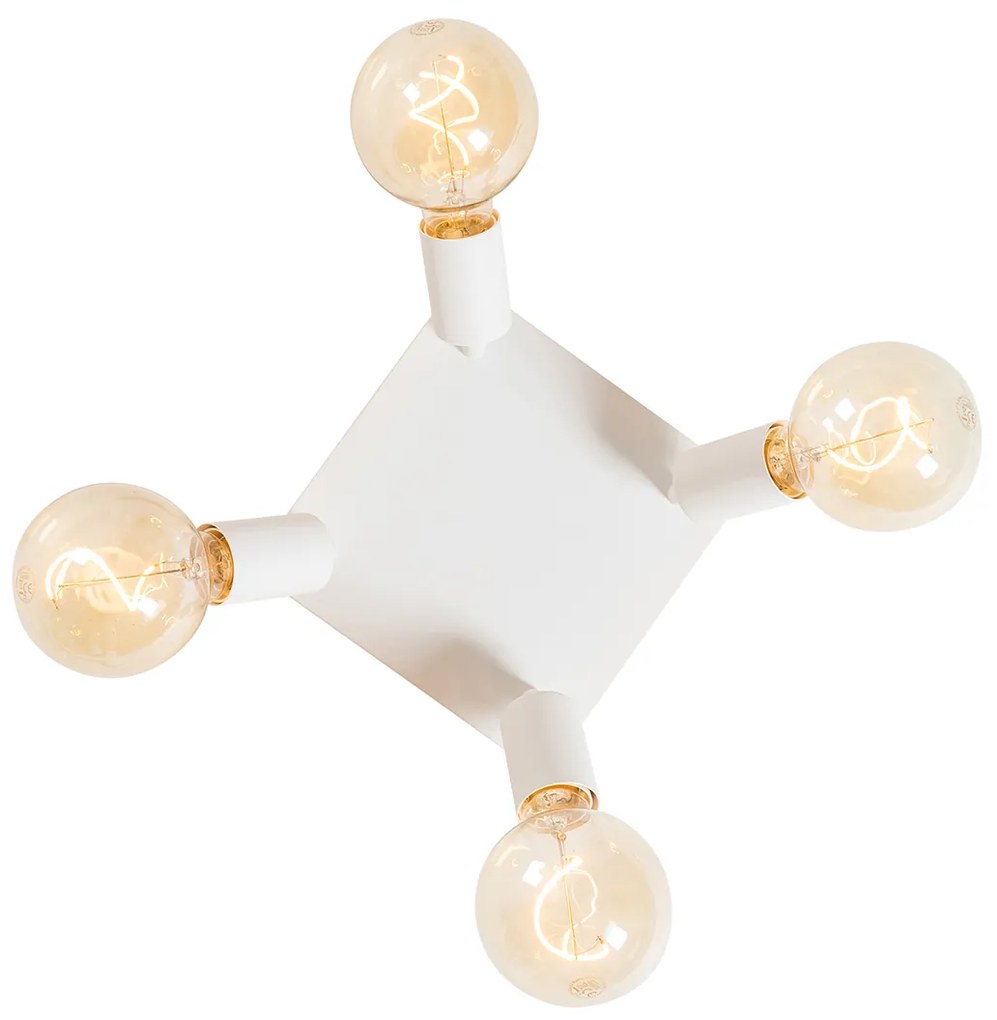 Модерен прожектор бял квадратен 4-светлина - Facil