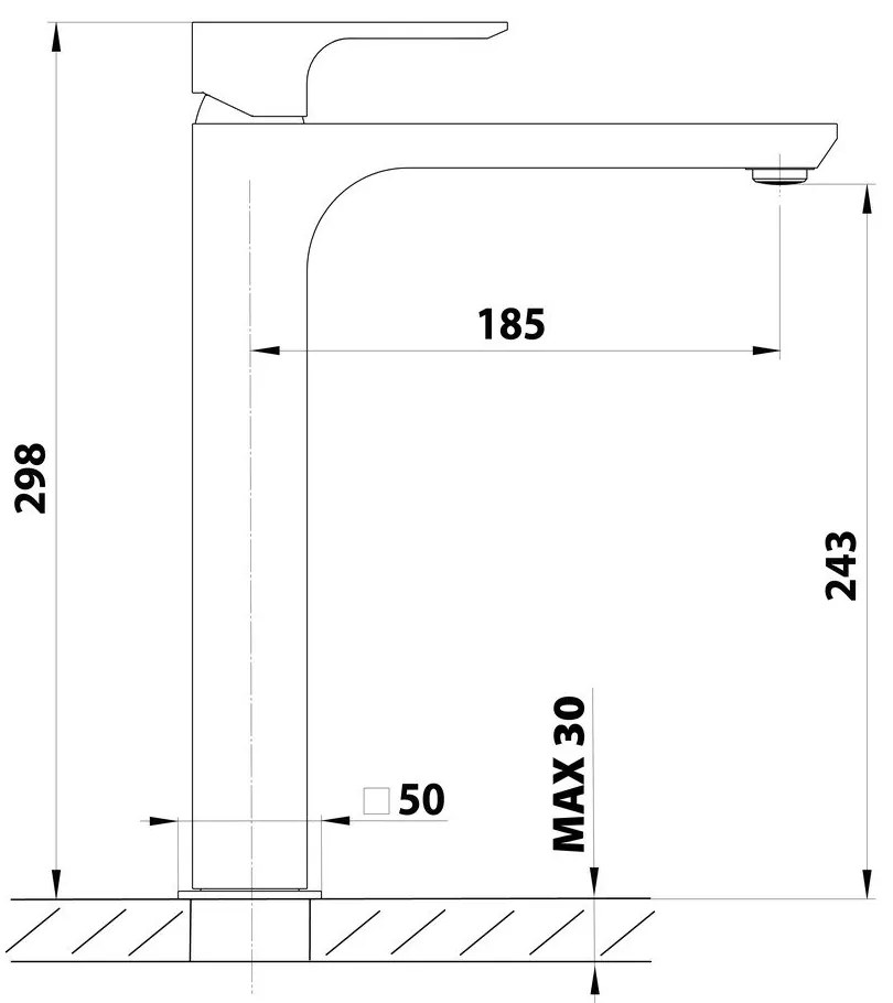 Стояща батерия за мивка в златист цвят Spy – Sapho