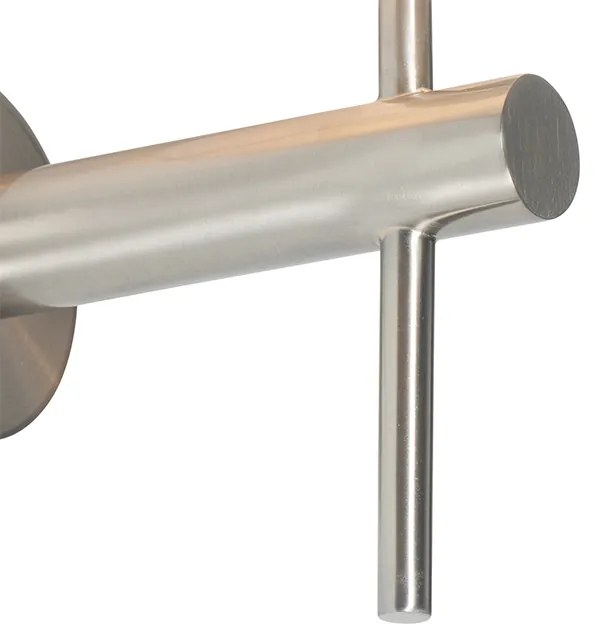 Модерна Стенна Лампа Стомана с Бял Абажур - Pluk