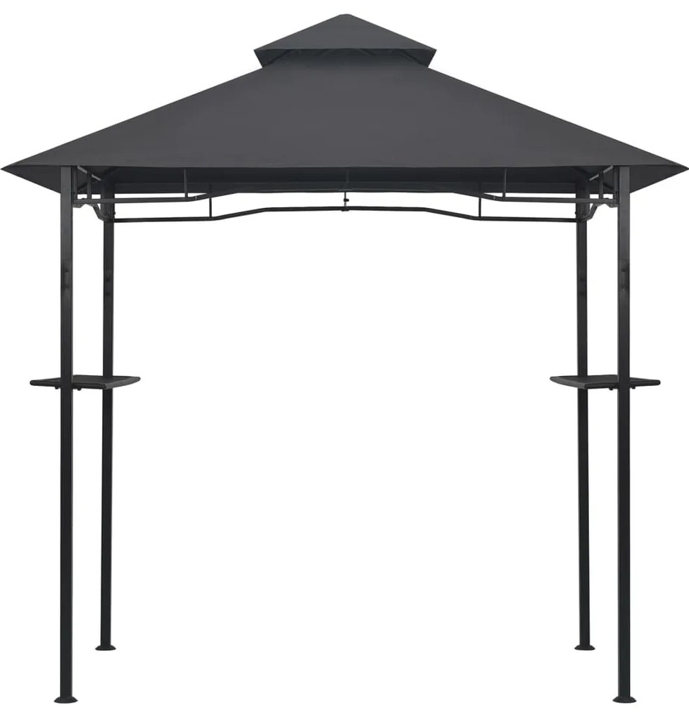 Навес за барбекю, 240x150x255 см, антрацит, стомана