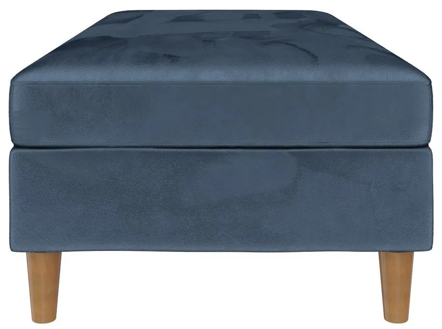 Синя кадифена табуретка Lilly – Støraa