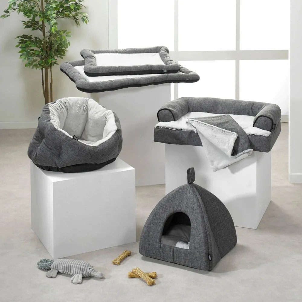 Сиво легло за котка тип палатка 40x40 cm – Love Story