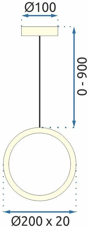 Висяща LED лампа G112-CP Gold