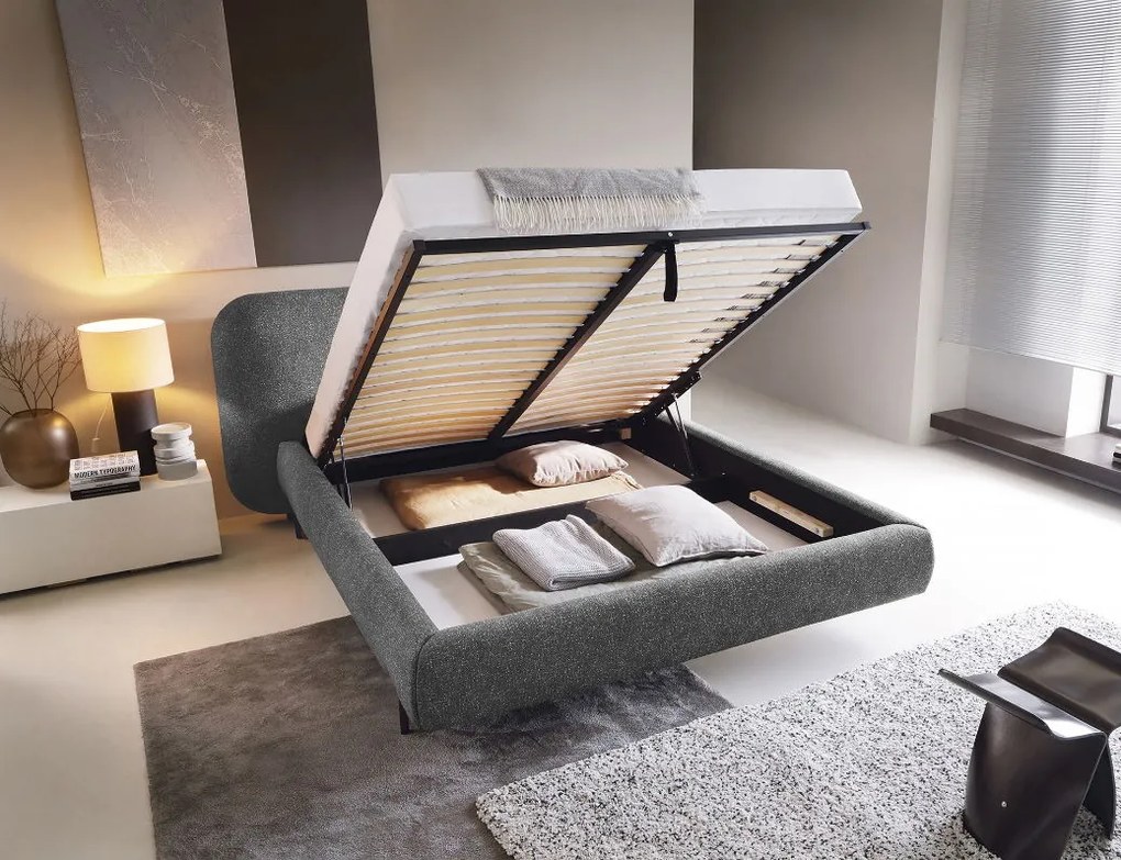 Облечено легло Prius-140 x 200-Тъмно сиво