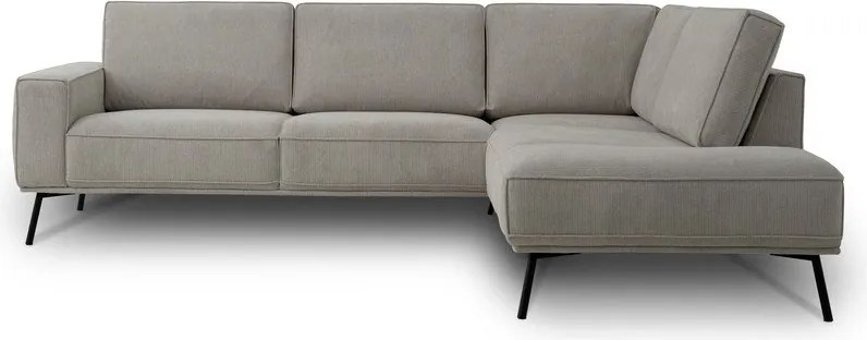 Сиво-бежов шенилов ъглов диван (десен ъгъл/L форма) Amsterdam – Scandic