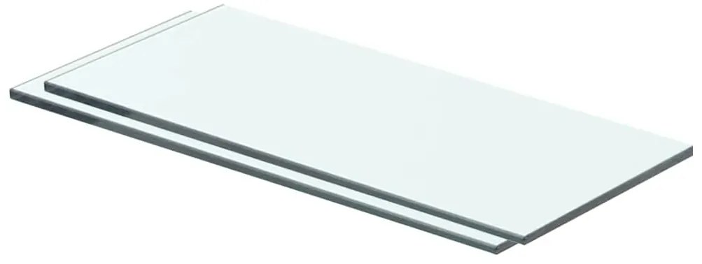 3051552 vidaXL Рафтове, 2 бр, панели прозрачно стъкло, 40x12 см