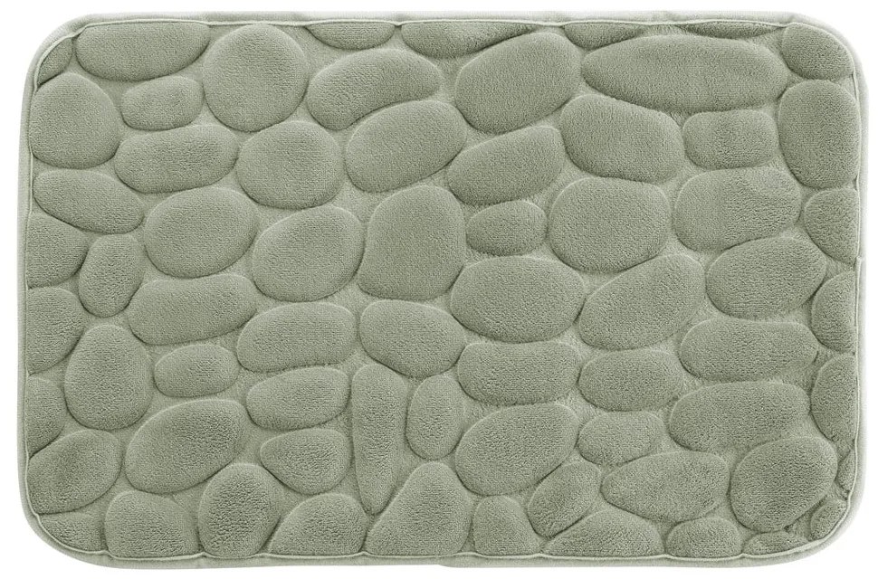Зелен килим за баня 50x80 cm Ricochet – douceur d'intérieur