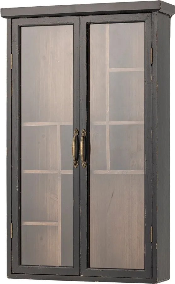 Черна висяща витрина от масивна ела 50x80x14 cm Hazem – Bloomingville