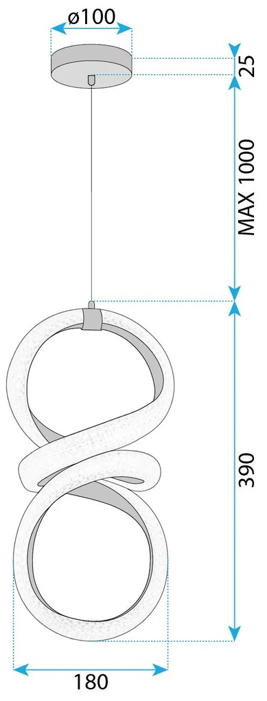 Висяща LED лампа G070-CP Gold