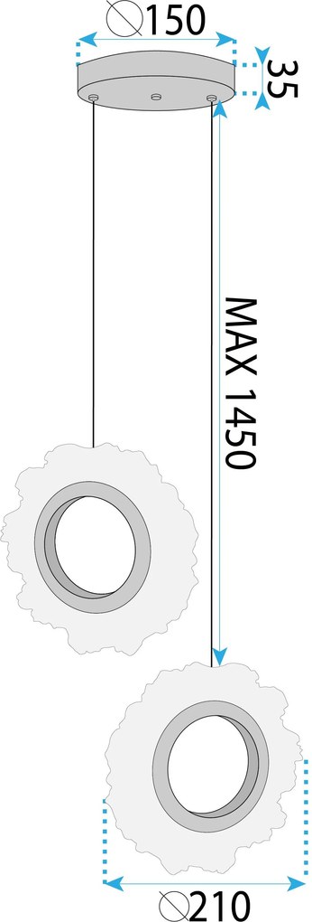 Лампа LED LHJ103-2CP GOLD