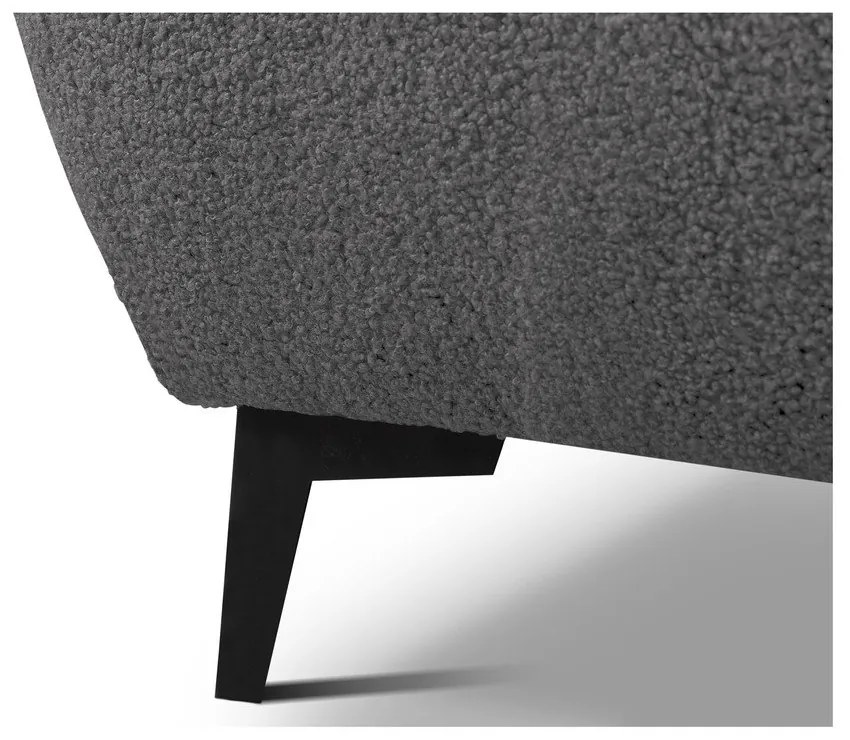 Тъмносиво двойно тапицирано легло с място за съхранение и включена подматрачна рамка 140x200 cm Makapu – Makamii