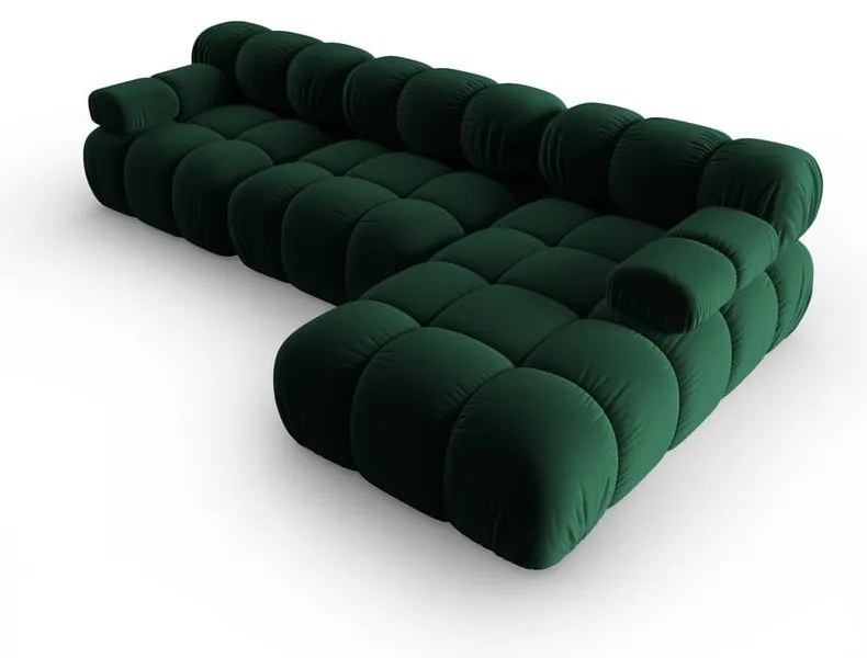 Зелен кадифен диван 285 cm Bellis - Micadoni Home