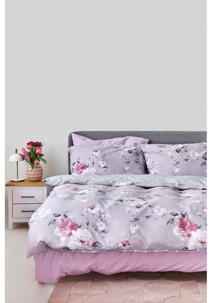 Сиво памучно спално бельо за двойно легло , 160 x 200 cm Belle - Bonami Selection