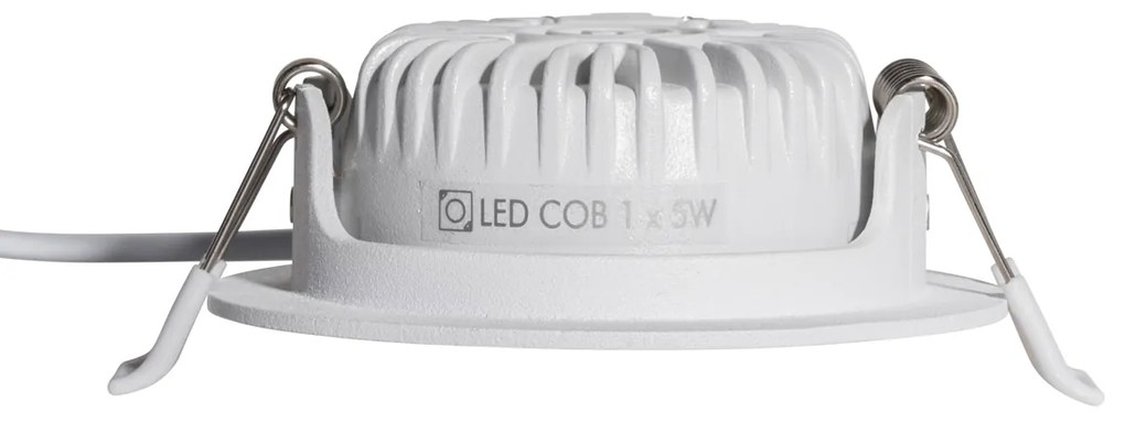 Комплект от 6 модерни вградени прожектора бели 8.2 см с LED IP54 Ултра тънки - Pupil
